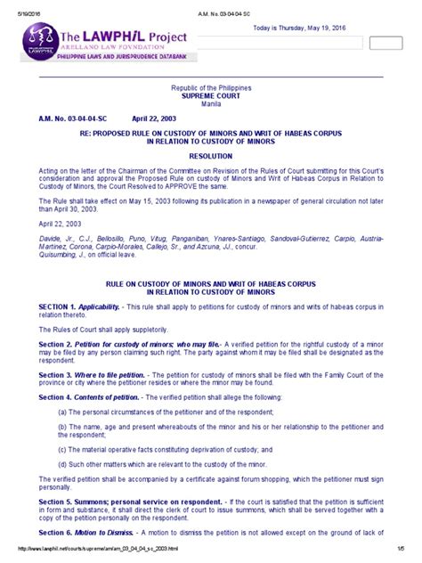 writ of habeas corpus lawphil|A.M. No. 03.